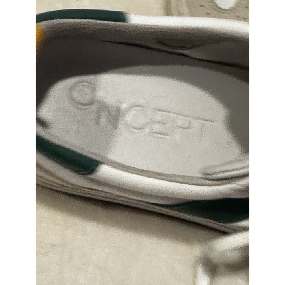 ONCEPT Lagos Size 7.5 Canvas Leather Designer Fashion Sneaker Green White Casual - Picture 8 of 10